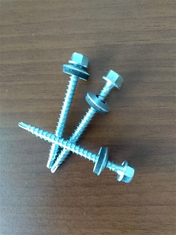 Цветни винтове самопробивни с шайба и уплътнение за монтаж на ламарина - снимка 5