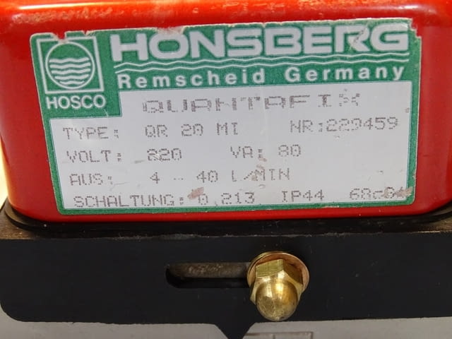 Датчик за дебит Hosco Honsberg QR 20 MI Flow Switch DN20/PN60 - снимка 2