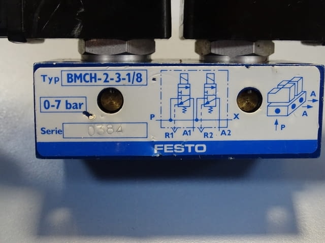 Пневматичен вентил Festo BMCH-2-3-1/8 Solenoid Valve 0-7Bar 24VDC - снимка 2