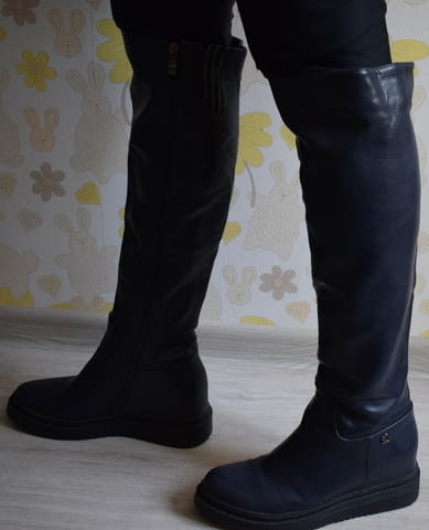 Дамски зимни високи ботуши Autumn/Winter, Elegant, Dark Blue - city of Samokov | Women’s Shoes - снимка 5