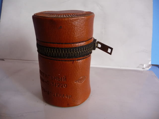 Кожен калъф прибор обектив уред СССР стар маркиран стар ретро - снимка 3