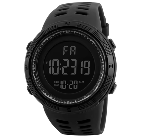 Нов спортен часовник хронометър и други функции черен 48 мм, city of Radomir - снимка 1