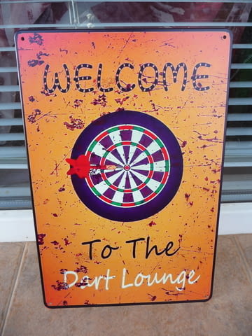 Метална табела разни Дартс зона стрелички мишена точност играчи - снимка 1