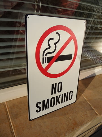 Метална табела надпис Забранено пушенето цигари пури лули вейпове тютюн - снимка 2