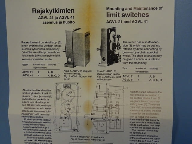 Кранов изключвател ASEA (ABB) AGVL41 Limit Switch 380V 10A, city of Plovdiv - снимка 8