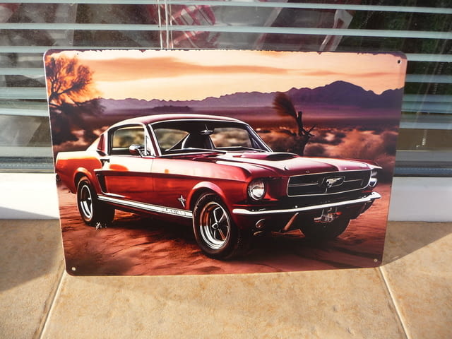 Метална табела кола Ford Mustang ретро мускули мощна бърза, city of Radomir - снимка 1