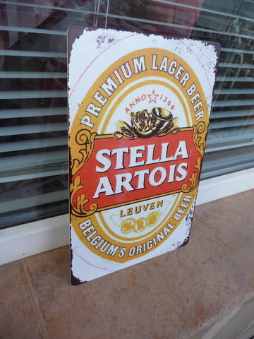 Метална табела бира Stella Artois Белгия първокласна премиум, city of Radomir - снимка 2