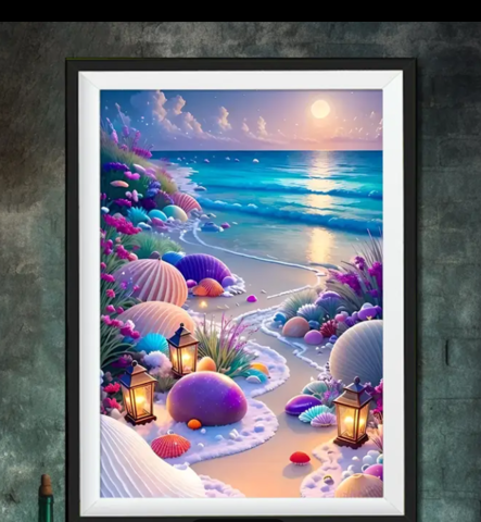 Картина Морски бряг Идилия - city of Montana | Paintings - снимка 1