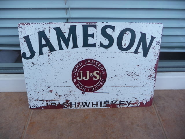 Метална табела уиски Jameson irish whiskey ирландско меко квалитетно - снимка 1