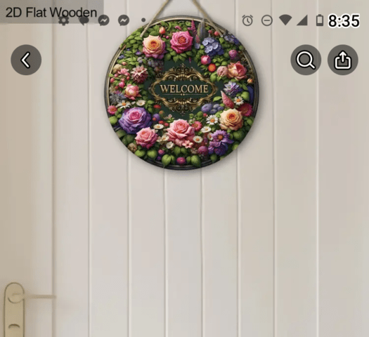 Декоративен знак Цветен венец нов - град Монтана | Картини - снимка 2