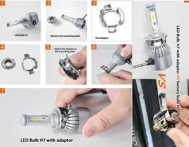 Преходници/адаптери за ЛЕД/LED диодни крушки за H7, city of Razgrad | Accessories - снимка 7